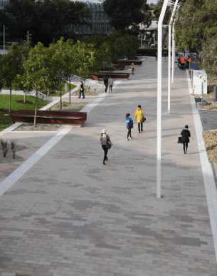 Deakin university stone pavement