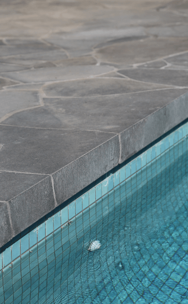 Stone pool deck