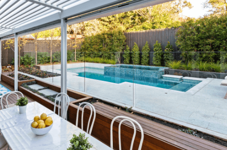 Backyard stone pool