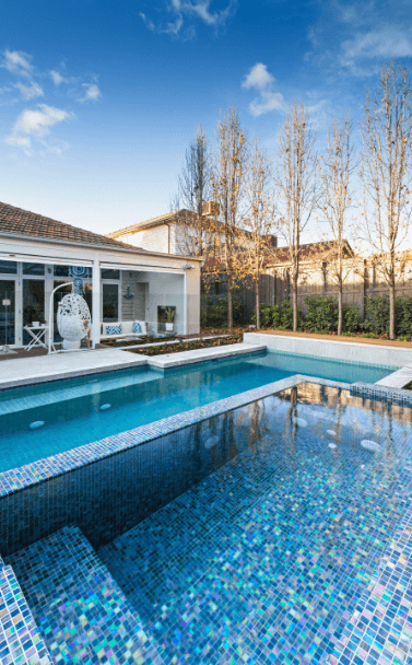 Backyard stone pool