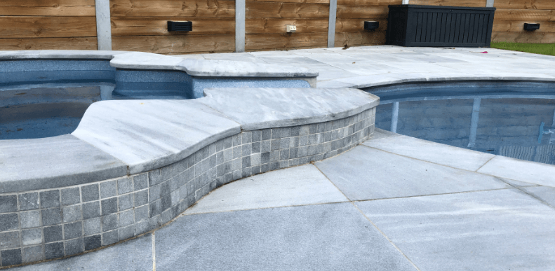 Curved stone pool