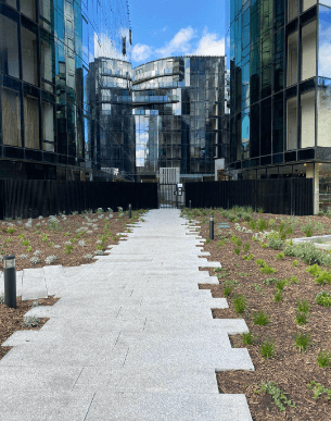 Granite garden pathway