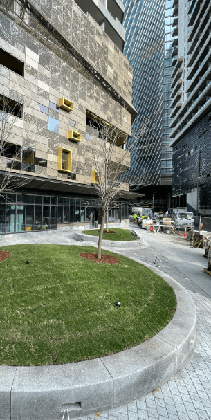 Granite Planter in city