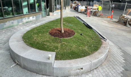 Granite Planter in city